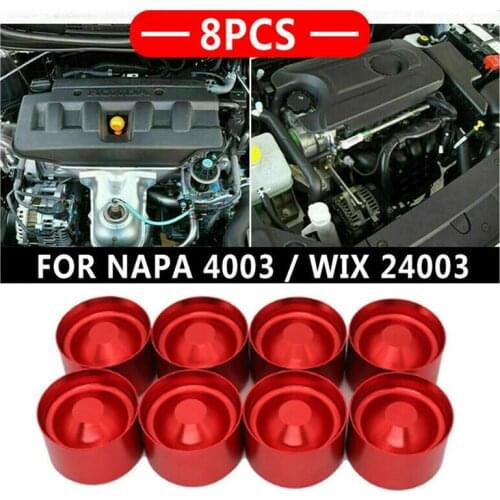 8PCS Car Fuel/Oil Filter Cap Aluminum Storage Cups For NAPA 4003 / WIX 24003, OD: 1.797" +/-.004 Auto Car Accessories 3 Colors