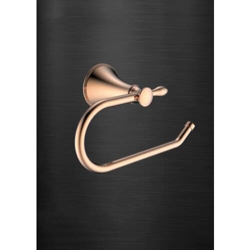 Best-selling 3 colours Luxury brass bathroom toilet paper holder Rose gold gold chrome wall mounted Bathroom hardware Accessory