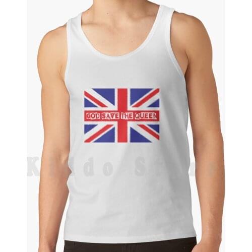 God Save The Queen tank tops vest 100% Cotton Punk Music Blondie Retro Vintage Cool Hipster England Union Jack