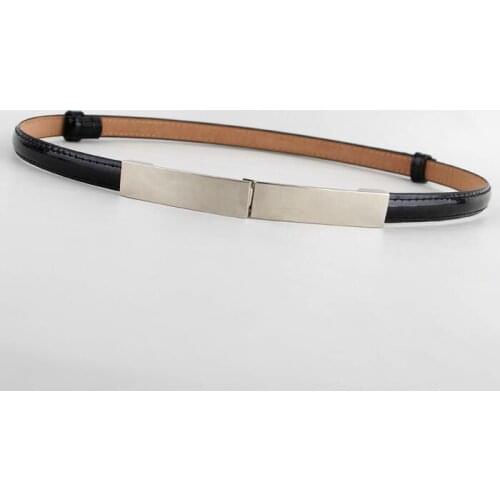 Fashion simple belt square buckle adjustable belts HOT decorative waistband women dress belt strap thin PU leather female women