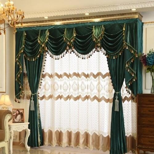 European Style Valance Heads Variety of High-end Curtain Heads Suitable for Living Room Bedroom Luxury Curtain Valance Custom