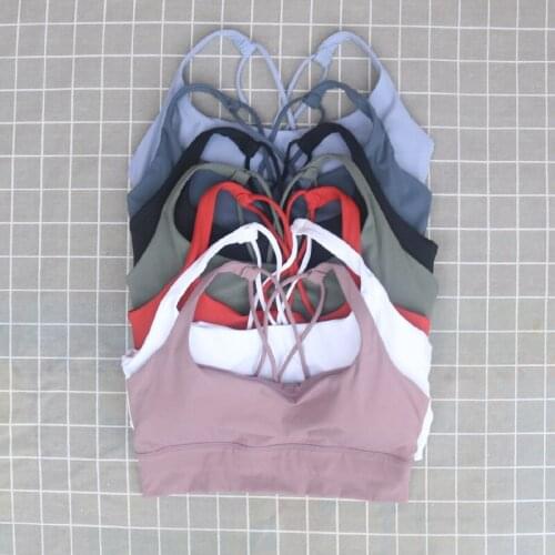 New Yoga Bra Womens Gym Fitness Bra Crop Tops Yoga Bra Female Sportswear Soft Stretchy 80% Nylon 20% Spandex Women Tops