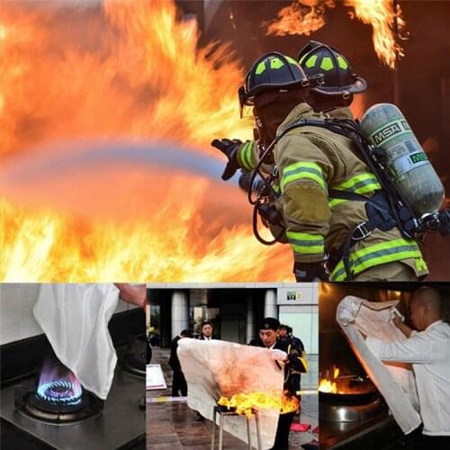 FIBERGLASS FIRE EMERGENCY BLANKET FIRE BLANKET FLAME RETARDANT BLANKET EMERGENCY SURVIVAL SAFETY COVER FOR KITCHEN CAR OFFICE