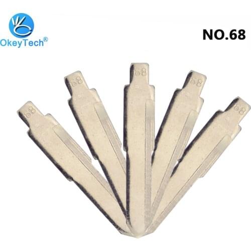 OkeyTech 10pcs/lot New Styling NO.68 KD Car Flip Folding Key Blade Auto Remote Control Metal Uncut Blank #68 for Lioncel V3