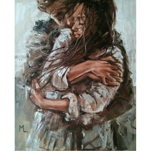 Full diamond painting cross stitch Lovers square diy 5d diamond Embroidery Abstract couple Picture Rhinestones mosaic Handcraft