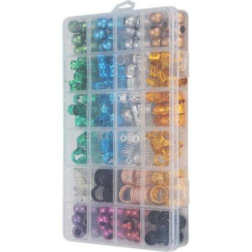 Eyelash Extension Curling Eyelash Growth Hair Braid Rings Dreadlocks Rings Hollow Braid Rings Hair Decoration