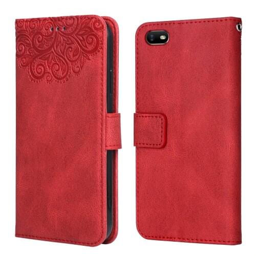 Flower Embossing Case Luxury Leather Case for OPPO A1K Flower Embossing CPH1923 Wallet Flip Phone Case for OPPO A1 K Cover