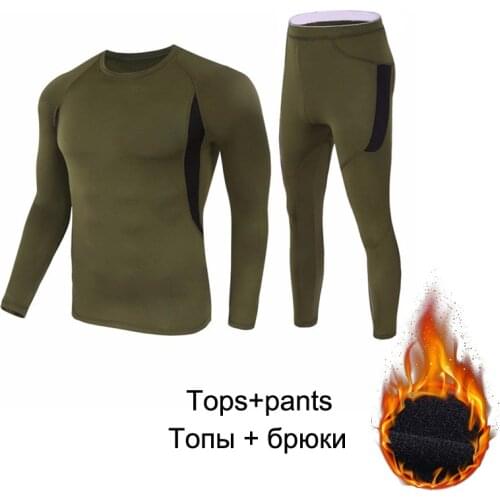 Winter Top quality new thermal underwear men underwear sets compression fleece sweat quick drying thermo underwear men clothing