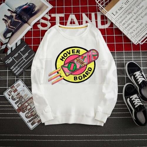 Back To The Future 90s Ullzang Hoodies Sweatshirt Print Trend Mens Clothes Hip-Hop Male Crewneck Hoodies Men