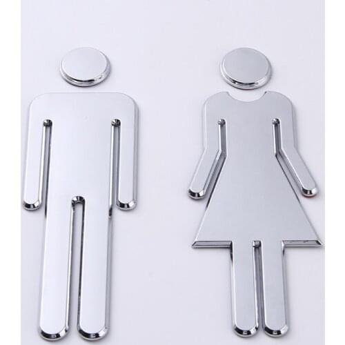 Toilet /Loo /Bathroom /Restroom /WC Door Wall Sign Signage MAN & WOMAN Board Prompt Sign Wall Doors Decor Accessories