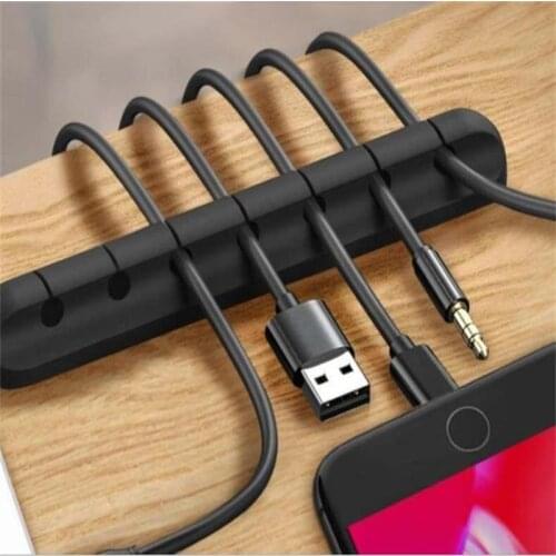 USB Cable Holder Desktop Tidy Clips Holder Headphone Phone Cables Holder for Mouse Headphone Wire Organizer