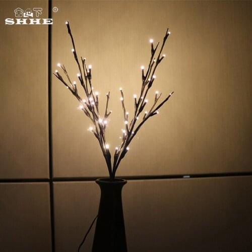 Willow Tree Led Branch Lights 50CM 48Leds Fairy String Lighted Twig Floral Light Branches For Home Indoor Holiday Decoration