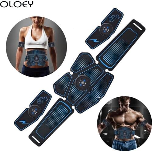 USB Charging Electro Muscle Stimulation Abdominal Stimulator Electroestimulador Trainer Body Slimming Fitness Massage Gym EMS