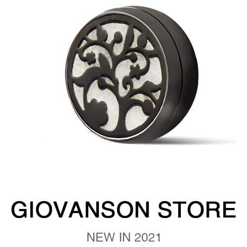 Women Gift For Jewelry Making Brooch Tie Clips Charms Stainless Steel Essential Oil Perfume Diffuser Locket Pendant Black 12mm