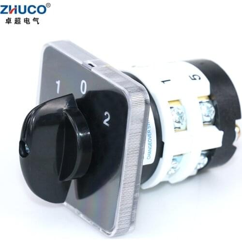 ZHUCO SZL9-20/2 ON OFF ON 20A 3 Position 2 Pole Electric Silver Contact Universal Changeover Cam Switch Welder/Ultrasonic Switch