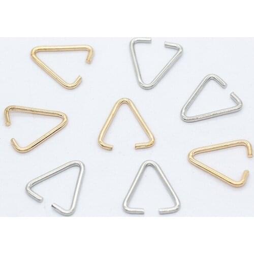 100p 12/18mm trigon Clasps Buckle Loops Jump Rings Split Rings Connectors Hooks for Jewelry Making Accessories wholesale supply