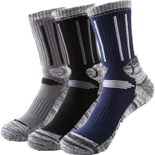 3Pairs/Lot Winter Thicker Thermal Fishing Skiing Socks Men Women Running Cycling Socks Sports Thermosocks Climbing Hiking Socks