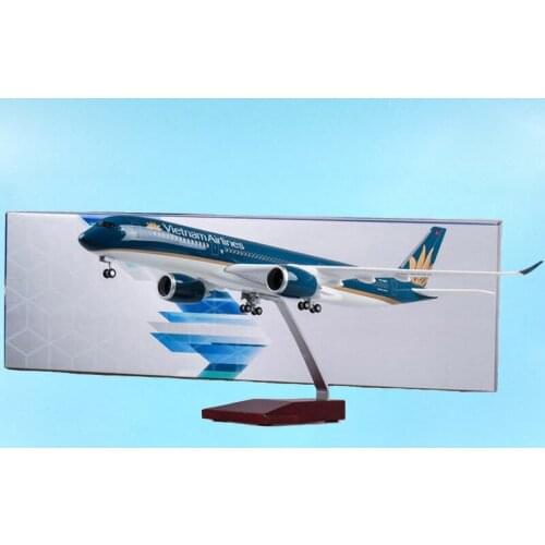 47CM Diecast 1/142 Aviation Airbus A350 Dreamliner Aircraft Vietnam Airlines Model LED Adult Toys Display W Standable Airplane