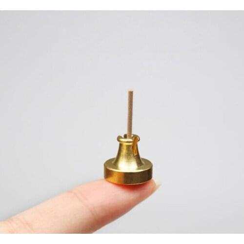 50pcs Portable Incense Holder for Home Office Teahouse Multi Purpose Volcano Shape Brass Incense Burner