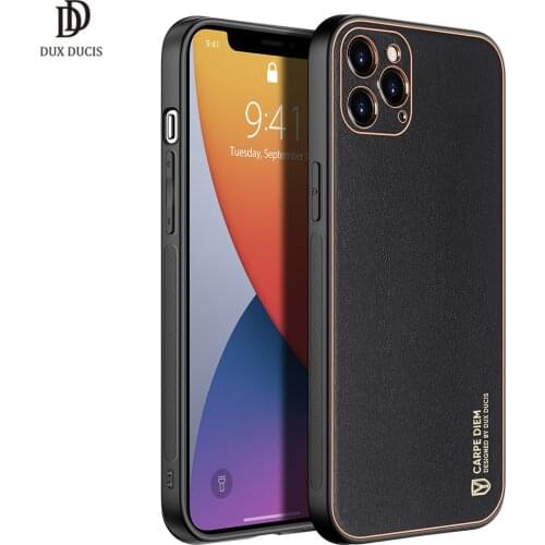 DUX DUCIS Yolo Series For iPhone 12 pro max (6.7") Luxury Back Case Protecting Case Support Wireless Charging Supper PU+PC+TPU