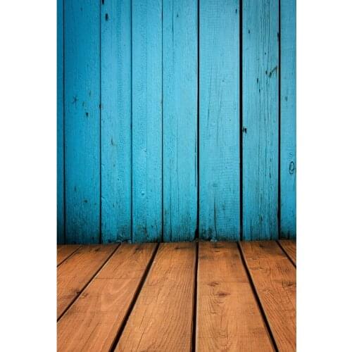 Blue Wooden Floor Photography Backdrops Vinyl Cloth Customized 3D Backgrounds for Photo Studio Portrait Photo Shoot Photophone