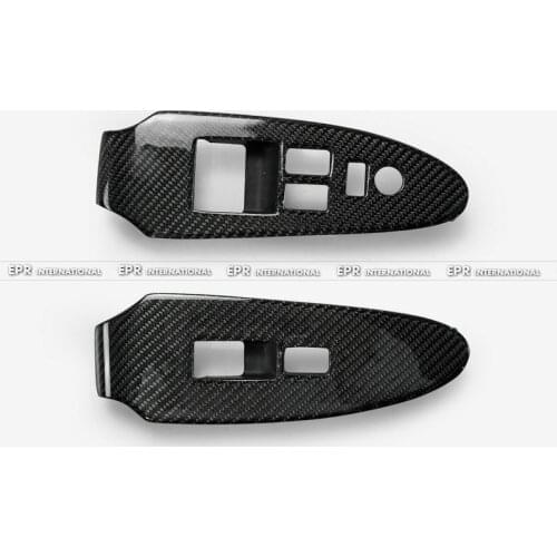 For 09 onwards Nissan Fairlady Z 370Z Z34 Carbon Glossy Finished Window switch cover (Stick on) RHD Only Body kit
