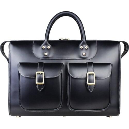 Men Briefcase Genuine Leather Laptop Bag 14'' PC Computer Bag Cowhide Male Briefcase Real Leather Men Business Bag