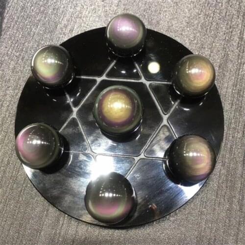 Natural rainbow obsidian seven star array decoration decoration feng shui home gifts