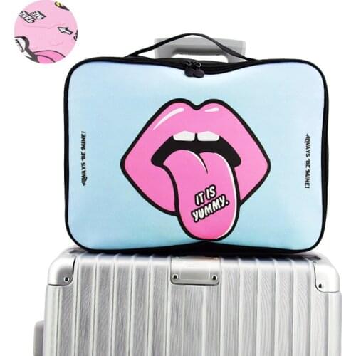 New Folding Travel Cartoon Cosmetic Bag Large Capacity Makeup Cases Portable Bathroom Storage Organizer Bags Waterproof Make Up