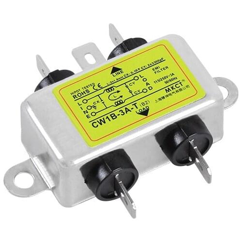 Single phase Anti-interference 115V/250VAC 50/60Hz CW1B-1A/3A/6A/10A-T(B2) Power Filter