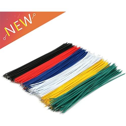 100pcs/Lot 1007-24AWG Tin-Plated PCB Solder Cable 24AWG 15cm 150mm Fly Jumper Wire Cable Tin Conductor Wires Connector Wire
