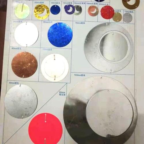 500g 40mm Circle Flat Round Sequins For Crafts Sewing Accessories With Side Holes Customized Paillettes
