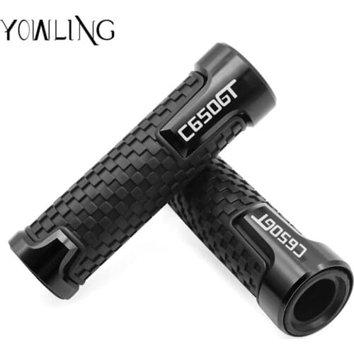FOR BMW C650GT 2011 2012 2013 2014 2015 2016 2017 2018 7/8" Motorcycle CNC Rubber Handlebar Hand Grips Bar End Gel Grip