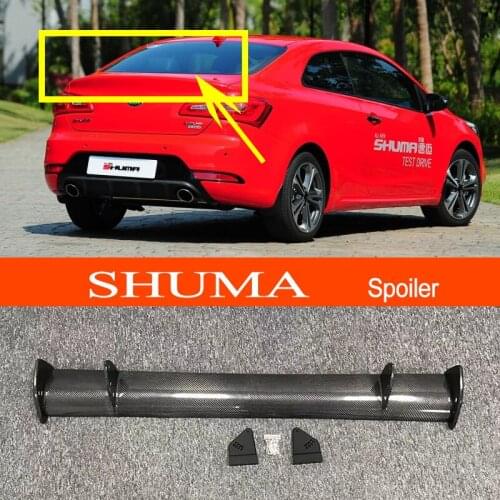 SHUMA Real Carbon Fiber GT-style Car-styling Sporty Rear Trunk Wing Spoiler for KIA SHUMA Sedan