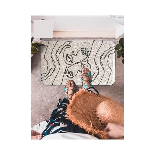 Aiboully 45*75Modern Minimalist Doorway Door Scraping Mud Sand Pad Ins Creative Bathroom Door Anti-Slip Decontamination Door Mat