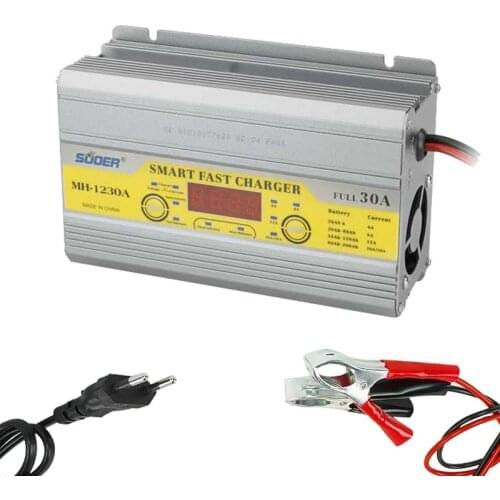 SUOER MH-1230A 12 VOLT MAX 30 AMPS SMART BATTERY CHARGER