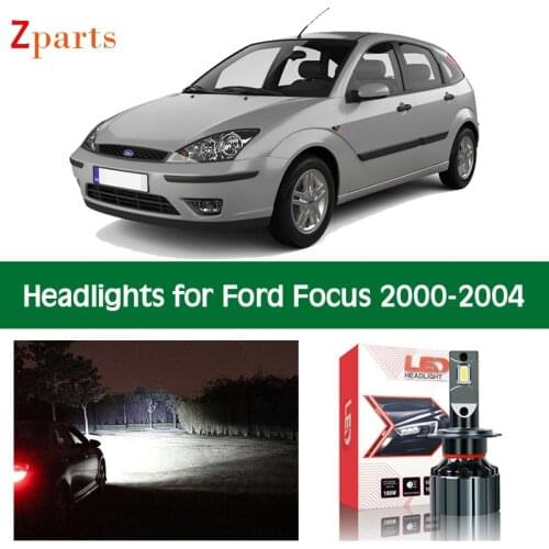 LED Headlight For Ford Focus 2000 2001 2002 2003 2004 Low High Beam Lightings Canbus Super Bright Car Lamps Light Accessories