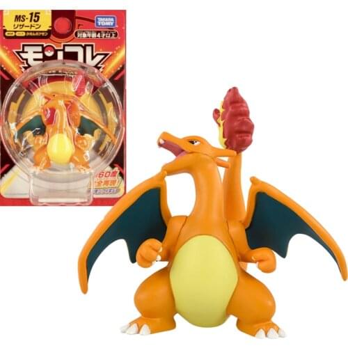 Takara Tomy Tomica Pokemon Pocket Monsters Moncolle MS-15 Charizard 3-5cm Mini Resin Anime Figure Toys For Children Collectibles