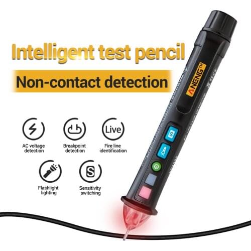 VD409B Circuit Breaker Finder Non-contact AC Voltage Detector Tester Meter 12V-1000V Test Pencil With sound and light alarm