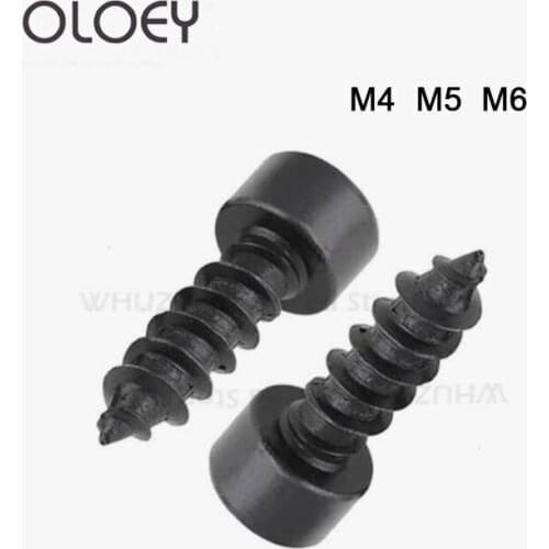 M4 M5 M6 Carbon Steel With Black Hexagon Socket Cap Head self tapping screw Model Screw M4/5/6*(10/12/16/20/25/30/35/40/50) mm