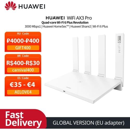 HUAWEI AX3 Pro WiFi 6+ Wifi Router Gigabit 2.4G 5.0GHz Dual-Band 3000Mbps Repeater Amplifier Mesh WiFi with 4 High Gain Antennas