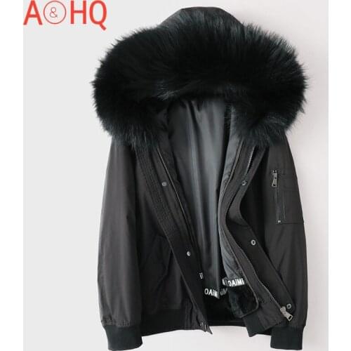 Winter Jacket Man 2021 Jackets for Men Parka Thick Real Rabbit Fur Coat Rabbit Fur Sleeves 5XL Clothes Chaqueta LXR811