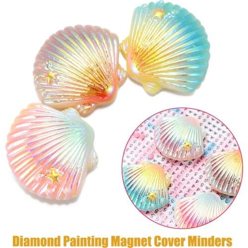 1PC Glitter Shell Diamond Painting Magnet Cover Fridge Minders Multifunction DIY Crafts Diamond Painting Accessories