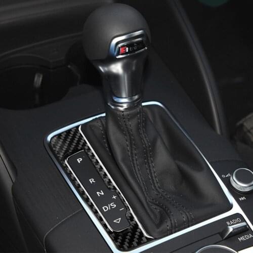 1pcs Real Carbon Fiber Sticker Gears Shift Panel Cover Decorative Sticker Trim for Audi A3 8V 2014-2019 Models Accessories
