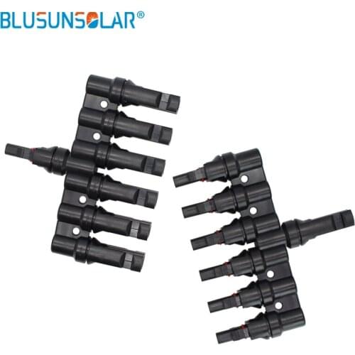 10 Pairs Waterproof IP67 1 to 6 SOLAR PV Solar Branch Connector Parallel Splitter Y Adapter Multi Connection for PV System