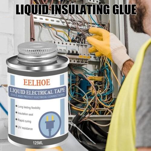 125 Ml Liquid Insulation Electrical Tape Tube Paste Waterproof Anti-uv Fast Dry Tape Electrical Equipment Repair Sealing Tape