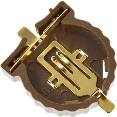 20pcs/LOT CR1220 button battery holder 3V button battery holder SMD package plating temperature