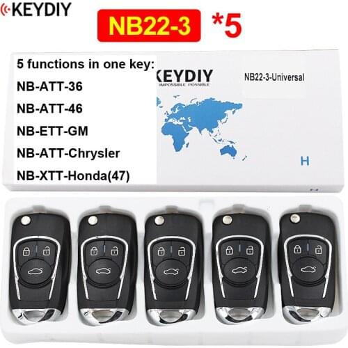 5Pcs/Lot NB22-3 Multi-functional 3 Button KD Remote Control Key for KD900 URG200 KD-X2 Mini KD (All Functions Chips in One Key)