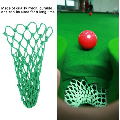 6pcs/set Green Billiard Pool Snooker Table Nylon Mesh Net Bags Pockets Club Kit