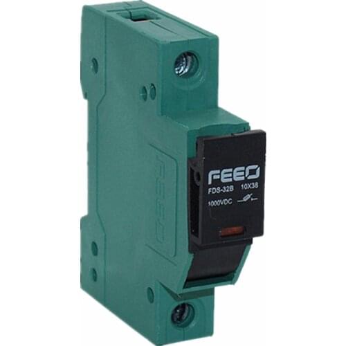 Automatic CE DC PV 32 Amp 10x38 1000V Din Rail Electronic Solar 1000Vdc Fuse Holder With Light TUV Certificate